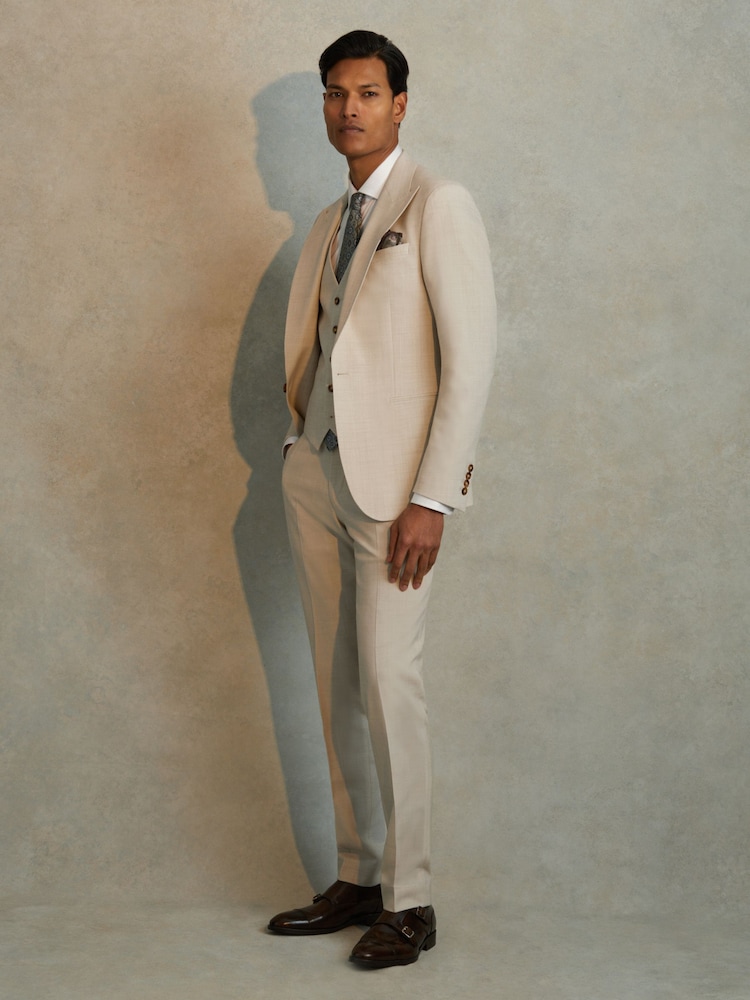 Gilet coupe slim à simple boutonnage Reiss Belmont W - Image 3 of 5