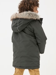 FatFace Easdale Washed Black Hooded Parka Jacket - Image 2 of 5