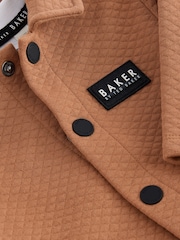 Baker by Ted Baker Rust Brown Textured Shacket 3 Piece Set - Image 4 of 5
