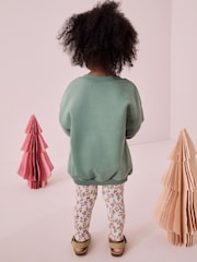 Blue Christmas Sweatshirt And Leggings Set (3mths-7yrs) - Image 2 of 4