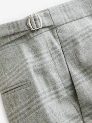 Grey Slim Fit Brushed Check Suit Trousers - Image 10 of 10