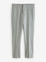 Grey Slim Fit Brushed Check Suit Trousers - Image 6 of 10