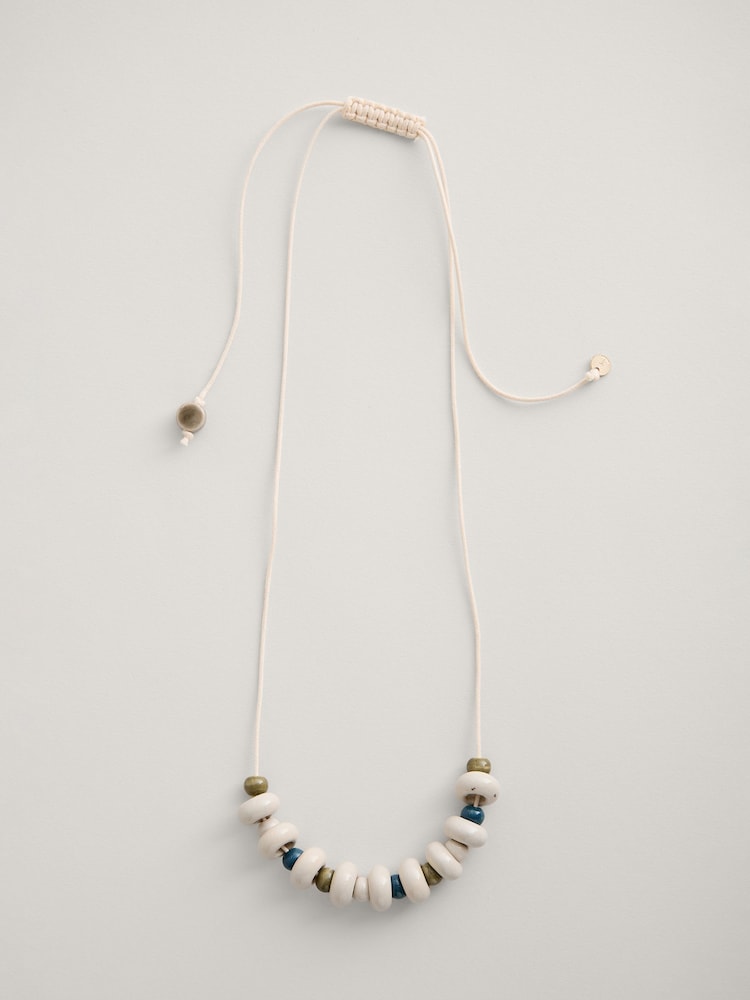 Seasalt Cornwall White Rushes Beaded Necklace - Image 1 of 4