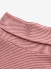 Rose Pink Long Sleeve Ribbed Roll Neck Bodysuit - Image 5 of 7