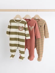 Rjava/kaki - Otroške spalne obleke 3 paket (0mesec-2leto) - Slika 1 iz 12