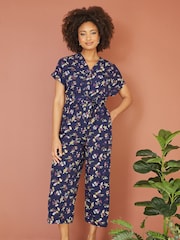 Yumi Blue Sealife Print Jumpsuit - Image 1 of 1