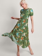 Monsoon Green Zafia Tiered Dress - Image 1 of 5