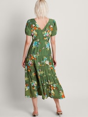 Monsoon Green Zafia Tiered Dress - Image 3 of 5
