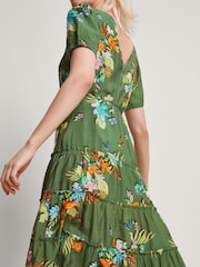 Monsoon Green Zafia Tiered Dress - Image 4 of 5