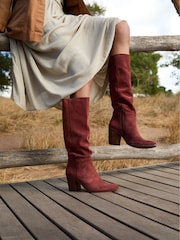 Penelope Chilvers Navette Slouch Suede Rust Brown Boots - Image 1 of 7