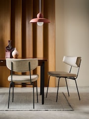 MADE.COM Set of 2 Mink Brown Halina Dining Chairs - Image 1 of 4