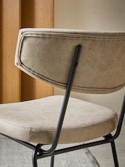 MADE.COM Set of 2 Mink Brown Halina Dining Chairs - Image 3 of 4