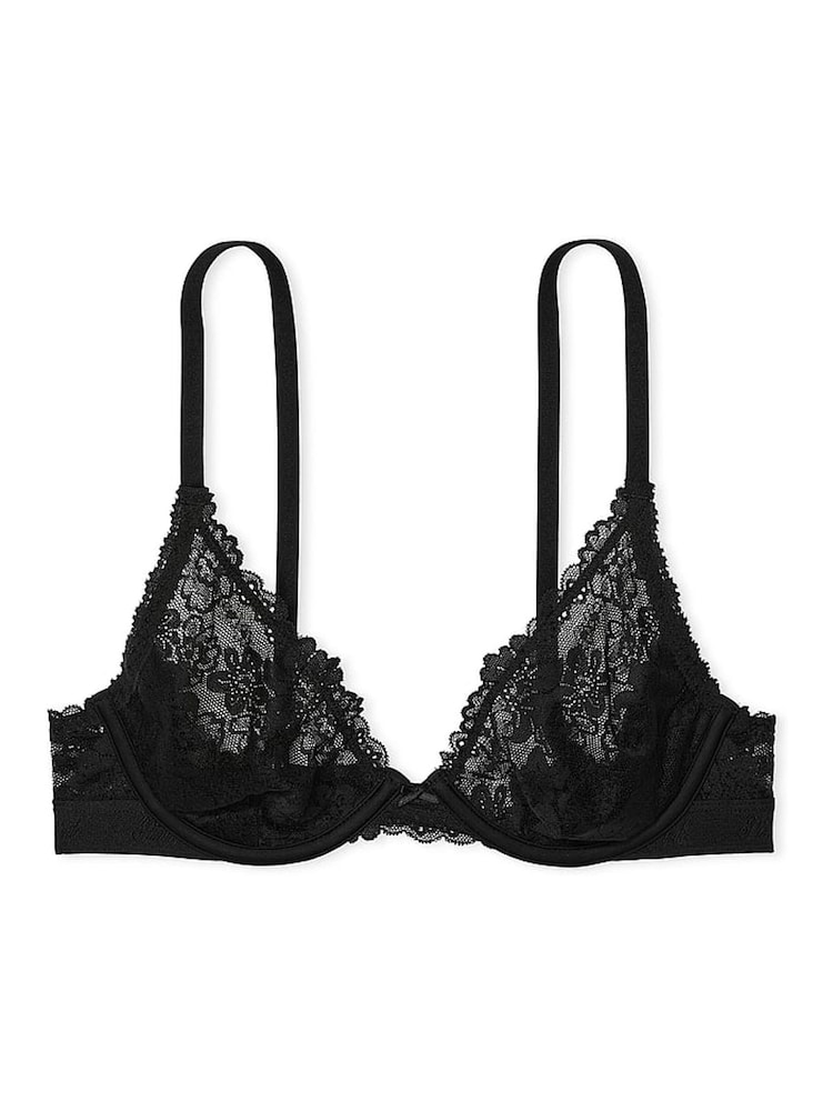 Victoria's Secret PINK Black Plunge Lace Bra - Image 3 of 3