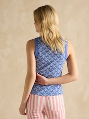 В синий цветочек - Joules Premium Ribbed Jersey Printed Vest - Изображение 2 из 6
