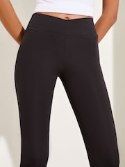 Lipsy Black Jersey Crossover Leggings - Image 3 of 4