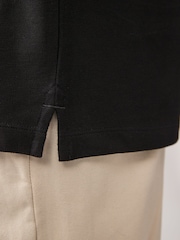 Black Long Sleeve Pique Polo Shirt - Image 5 of 8