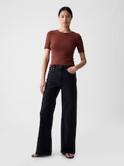 Gap Brown Modern Crew Neck Short Sleeve T-Shirt - Image 3 of 4