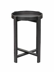 Pacific Dark Grey Marmara Oak Veneer Round Side Table - Image 3 of 6