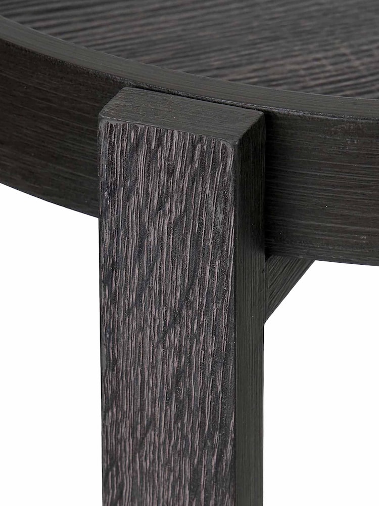 Pacific Dark Grey Marmara Oak Veneer Round Side Table - Image 6 of 6