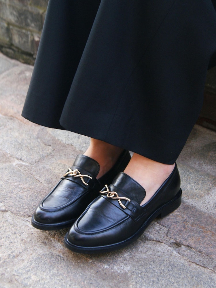 črna - Jones Bootmaker Mari usnjeni mokasini - Slika 1 iz 7
