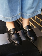 črna - Jones Bootmaker Mari usnjeni mokasini - Slika 2 iz 7