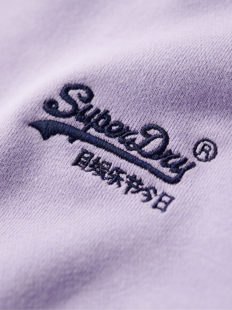Superdry Purple Essential Logo Crew Sweatshirt - Image 6 of 6