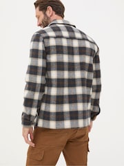 FatFace Milton Dark Brown Check Overshirt - Image 2 of 6
