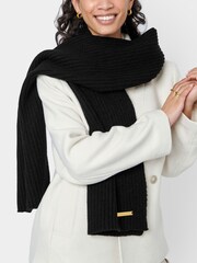 Katie Loxton Black Knitted Scarf - Image 1 of 3