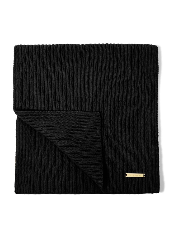 Katie Loxton Black Knitted Scarf - Image 2 of 3 Katie Loxton Black Knitted Scarf - Image 2 of 3