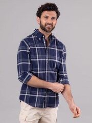 Lakeland Leather Blue Clothing Warrick 100% Cotton Shirt - Image 1 of 7