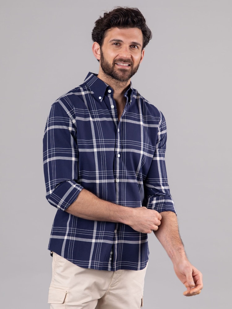 Lakeland Leather Blue Clothing Warrick 100% Cotton Shirt - Image 1 of 7
