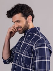 Lakeland Leather Blue Clothing Warrick 100% Cotton Shirt - Image 6 of 7