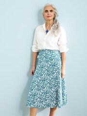 Seasalt Cornwall Blue Orchard Skirt - Image 1 of 3
