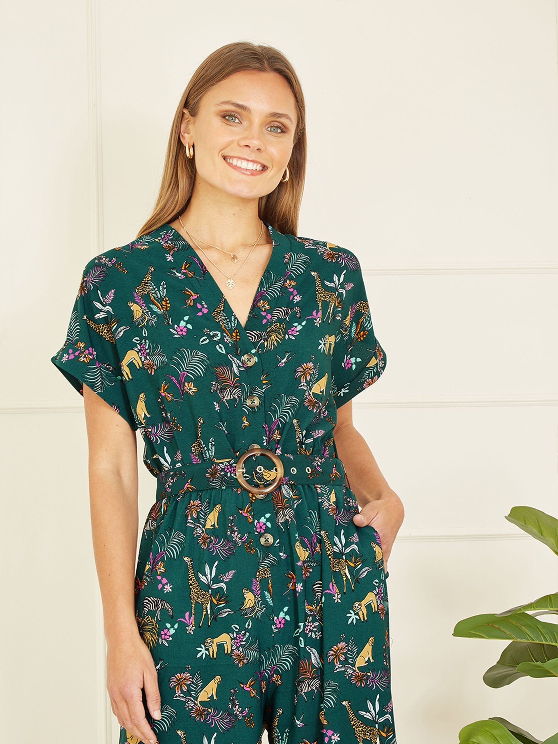 Yumi green jumpsuit cheap
