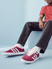 adidas Originals Burgundy Red Gazelle Trainers - Image 1 of 11
