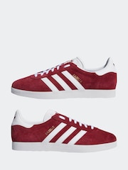 adidas Originals Burgundy Red Gazelle Trainers - Image 4 of 11
