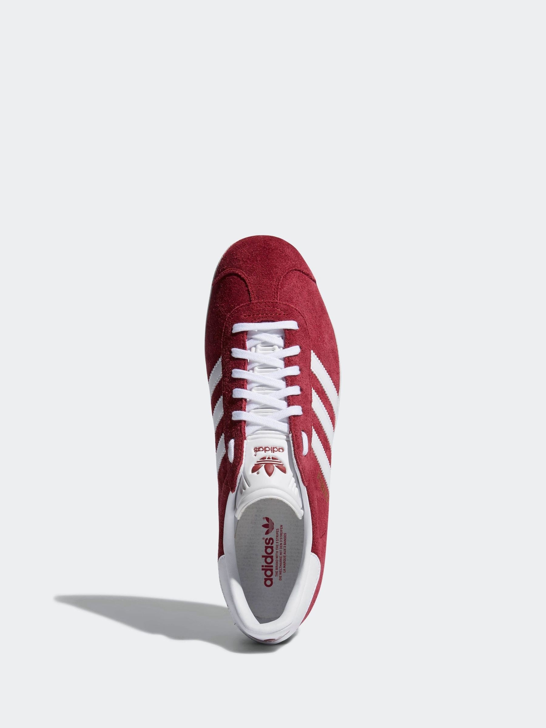 Buy adidas Originals Burgundy Red Gazelle Trainers from Next Luxembourg
