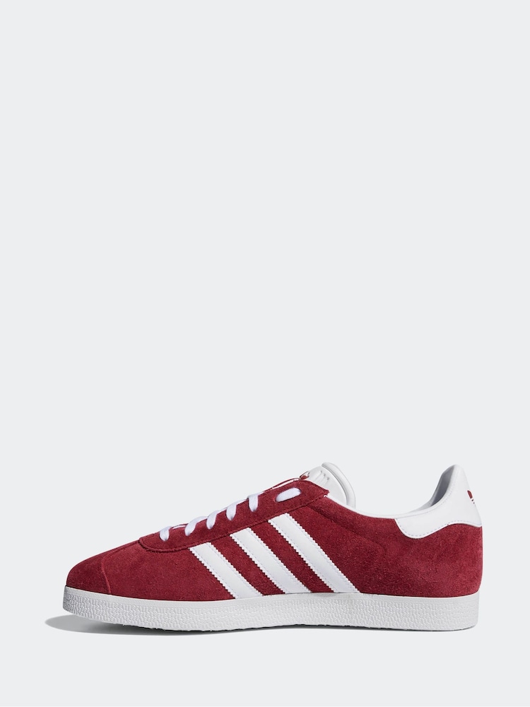 adidas Originals Burgundy Red Gazelle Trainers - Image 7 of 11