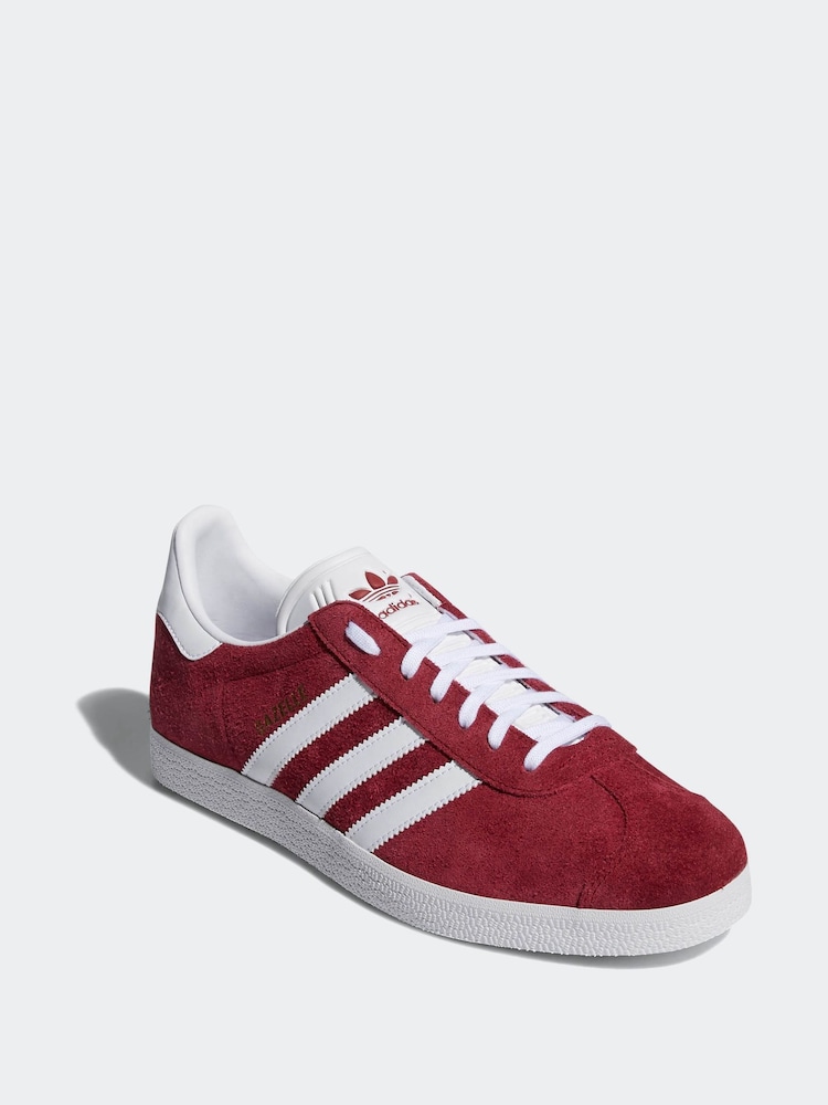 adidas Originals Burgundy Red Gazelle Trainers - Image 8 of 11