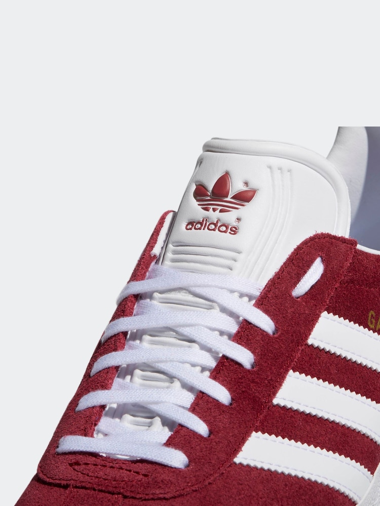 adidas Originals Burgundy Red Gazelle Trainers - Image 10 of 11