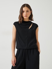 Hush Black Sienna Cut-Out Detail Top - Image 1 of 5