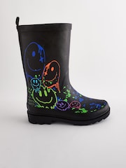Schwarz Mehrfarbig Happy - Gummistiefel - Bild 2 von 5