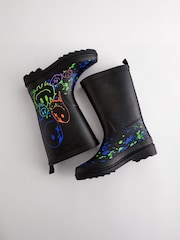 Schwarz Mehrfarbig Happy - Gummistiefel - Bild 3 von 5