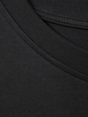 Reiss Washed Black Cube Cotton Crew Neck Long Sleeve T-Shirt - Image 6 of 6