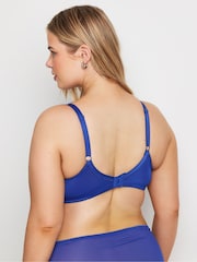 Yours Curve Blue Lace Total Support Bra - Image 2 of 4