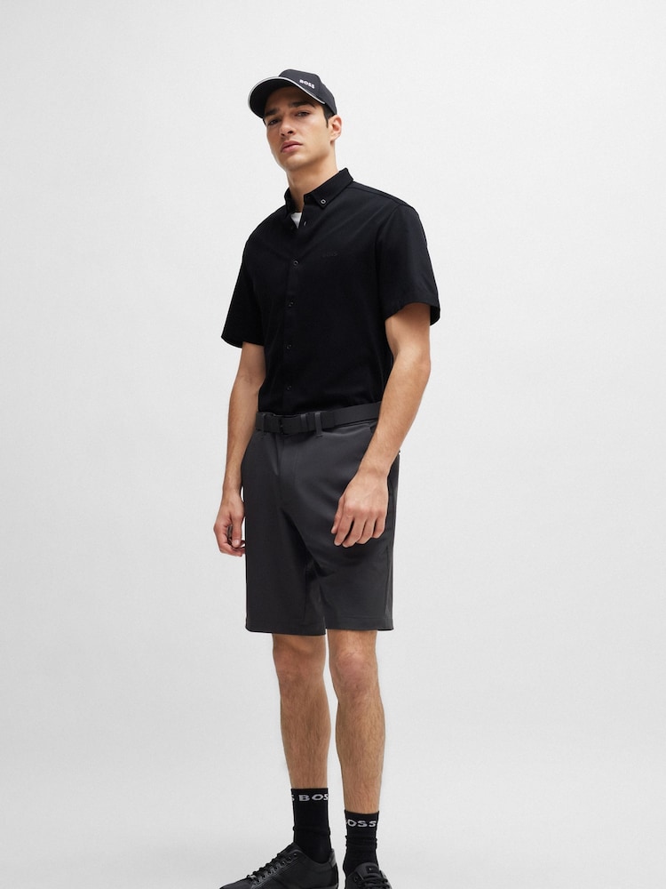 BOSS Black Regular-Fit Shirt in Cotton Piqué Jersey - Image 2 of 6