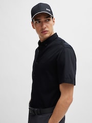 BOSS Black Regular-Fit Shirt in Cotton Piqué Jersey - Image 4 of 6