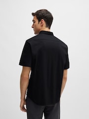 BOSS Black Regular-Fit Shirt in Cotton Piqué Jersey - Image 5 of 6