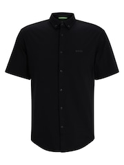 BOSS Black Regular-Fit Shirt in Cotton Piqué Jersey - Image 6 of 6