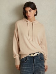 Reiss Sammie Wool Blend Drawstring Hoodie with Cashmere - Bild 1 von 6